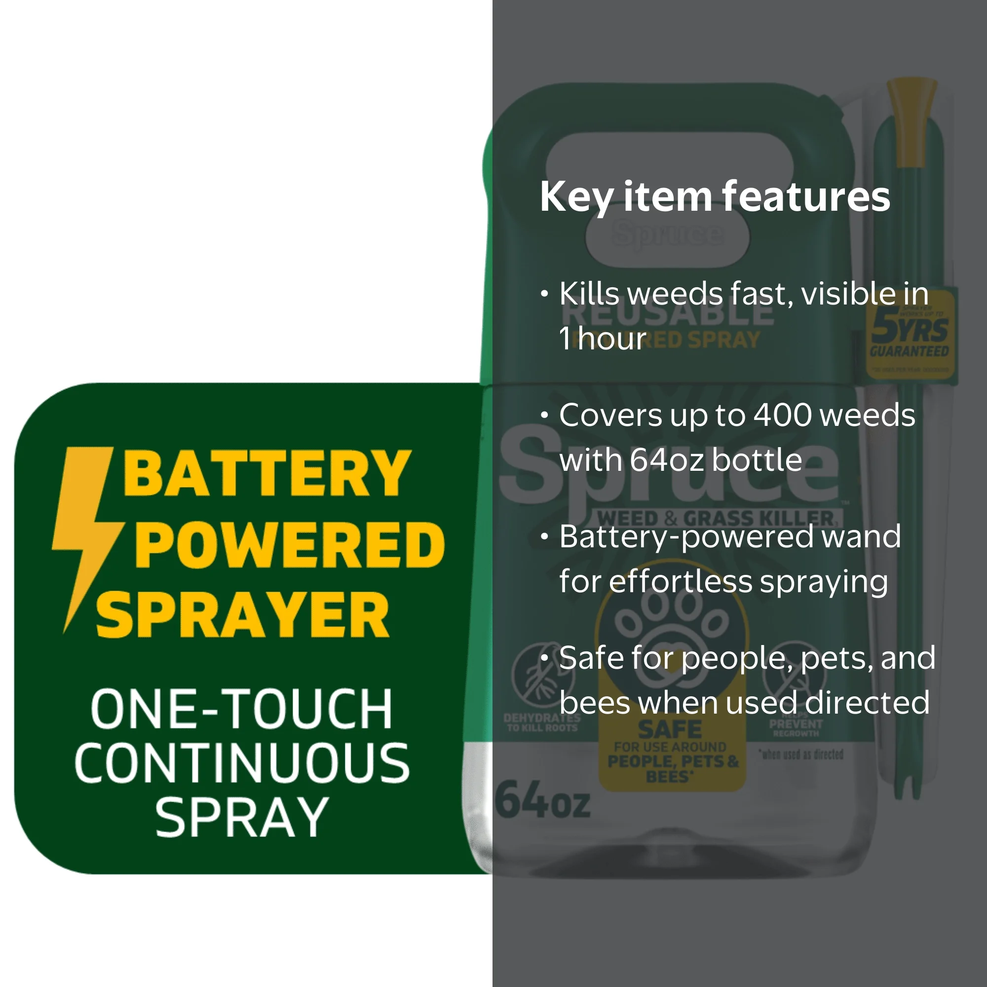 Spruce, Weed and Grass Killer Power Spray Starter Kit, 64 oz