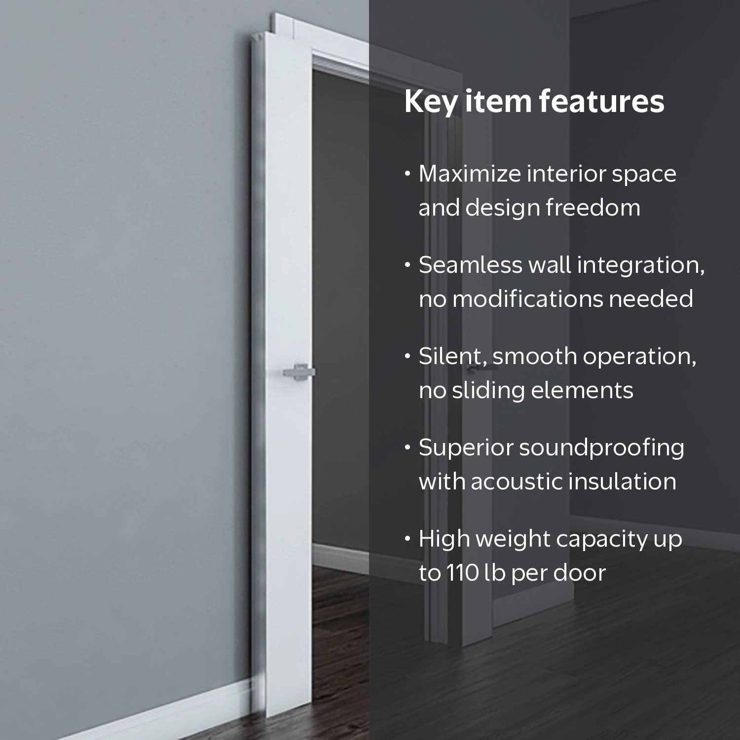 Milcasa Compack 180 Folding Door Hardware Set, 32 inch, Wood