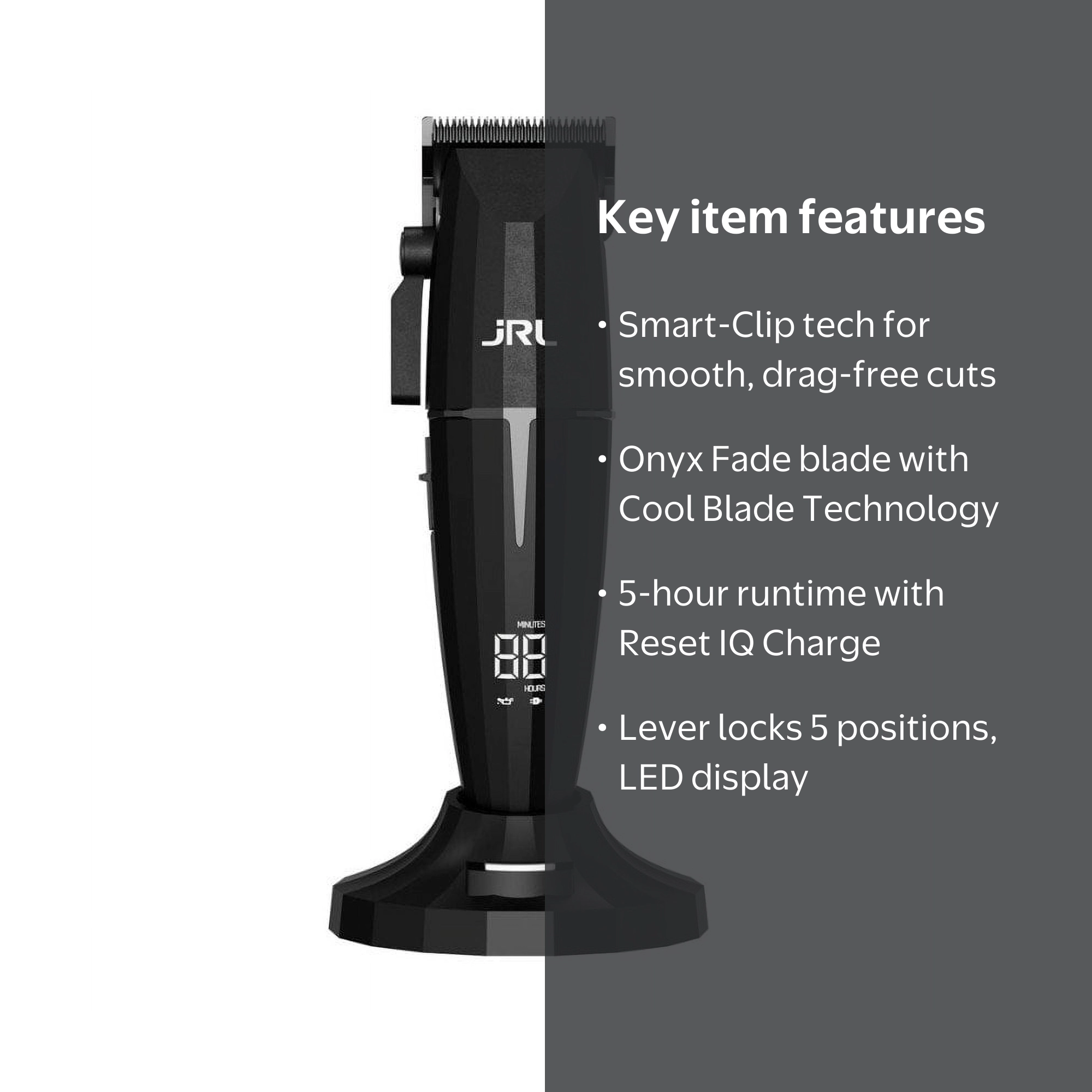 JRL Cordless Hair Clippers with Fade Blade & Reset IQ Charge