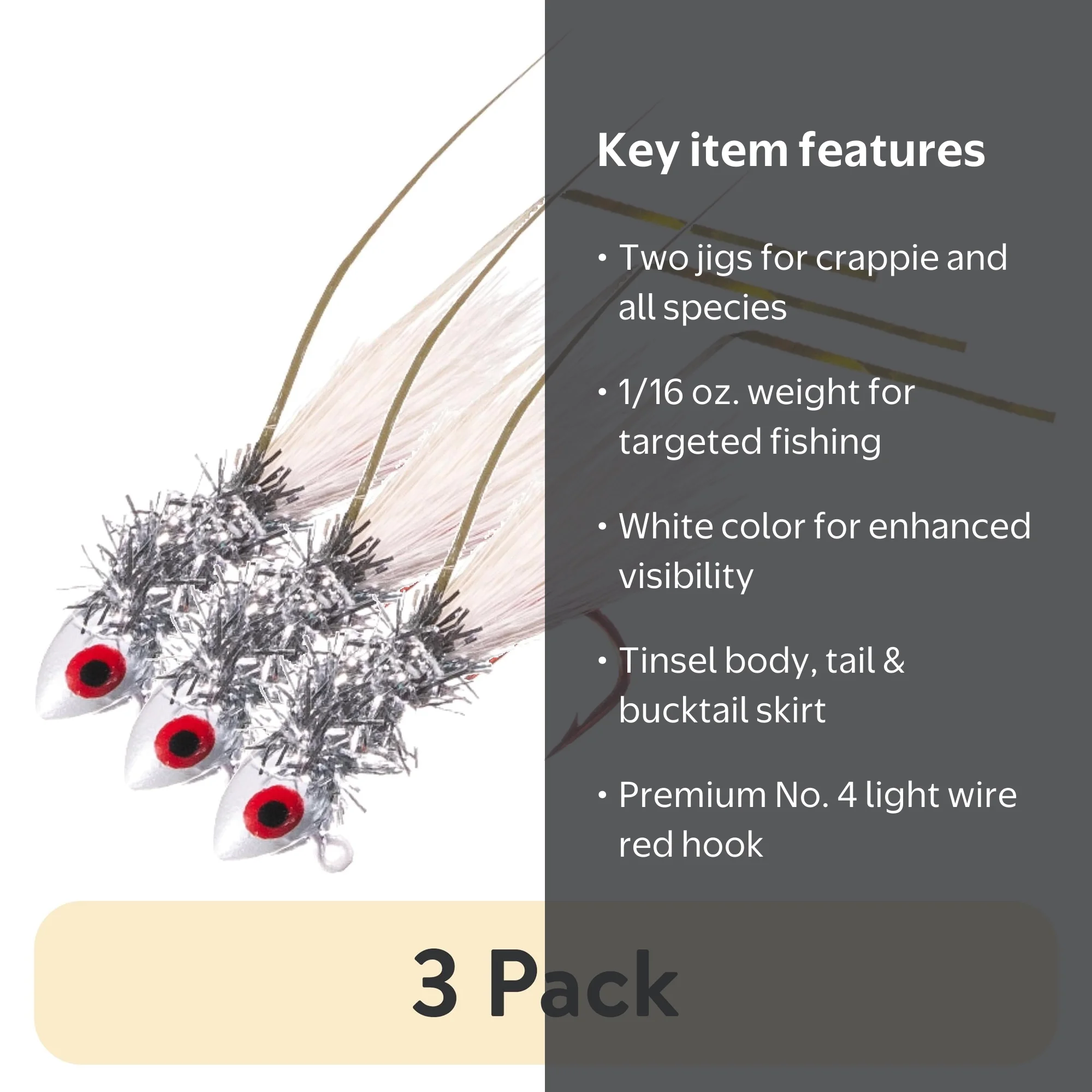 Arkie Lures Shineee Hineee Jig - Crappie Lure - Walmart.com