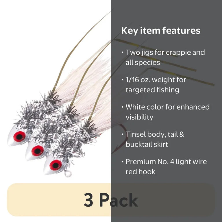 Arkie Lures Shineee Hineee Jig - Crappie Lure - Walmart.com