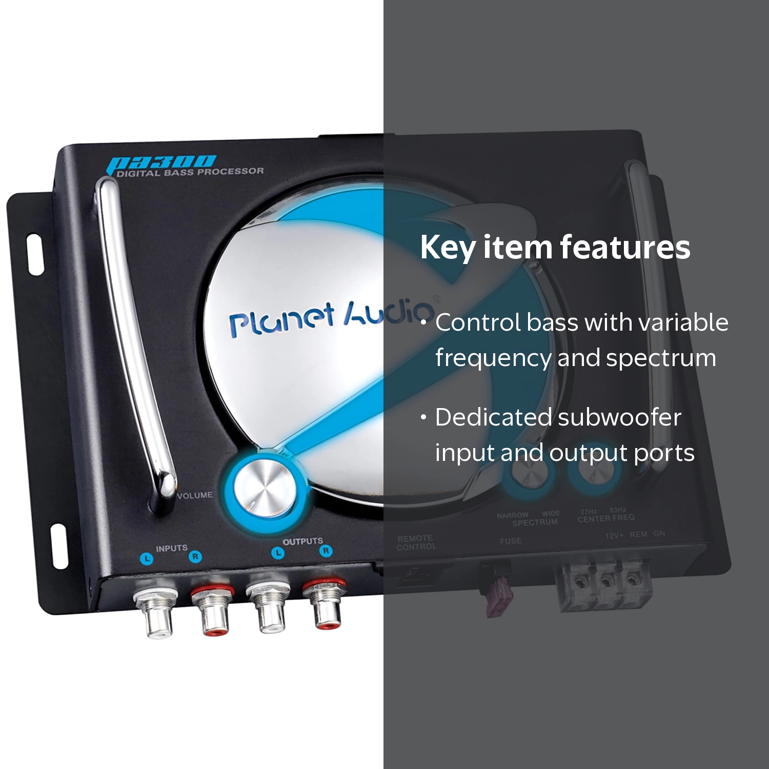 Planet Audio PA300 Digital Bass Processor With Remote Subwoofer