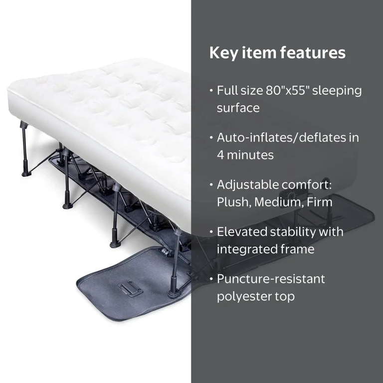 IVATION EZ-Bed Full Air Mattress with Frame & Auto Shut-Off