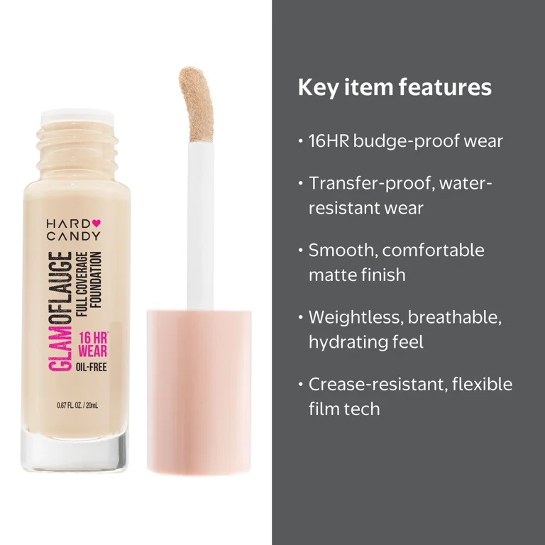 Hard Candy Glamoflauge Full Coverage Foundation, 1506 Nude