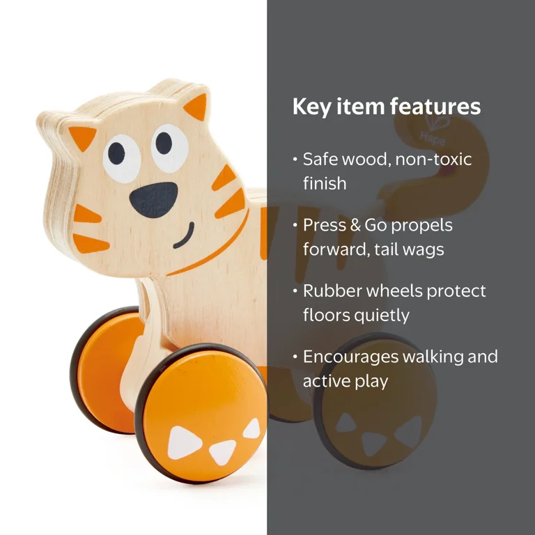 HAPE Roll & Rattle Kitten – Rasselspielzeug Zum Rollen Für Babys, Ab 6 Monaten, Fördert Motorik & Sinne