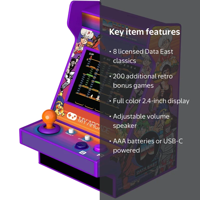 My Arcade Data East Hits Nano Player: Retro Home Plug & Play Mini