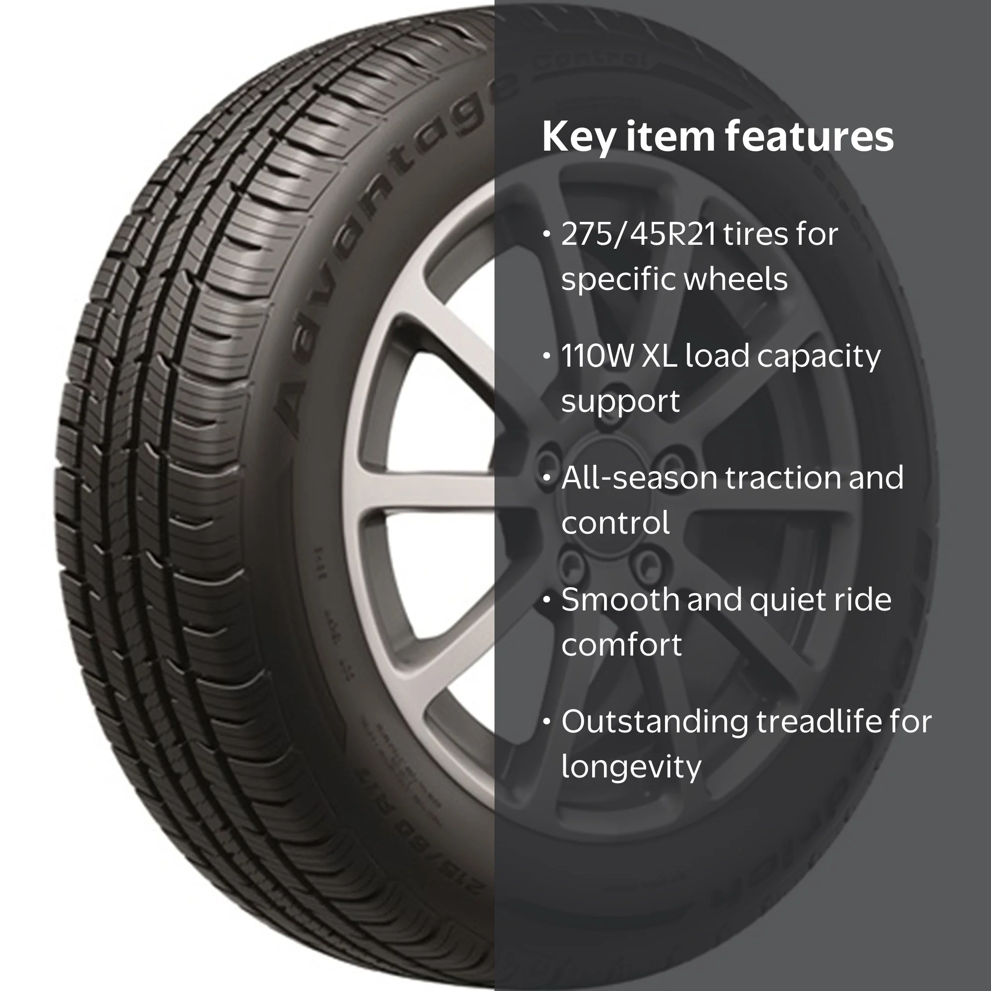 BFG Advantage Control 275/45R21 110W XL - Walmart.com