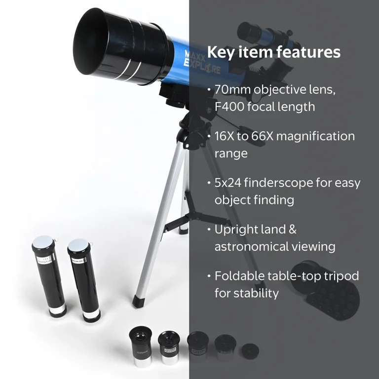 Maxx Explore 70/400mm Telescope Science Set, Unisex for Children