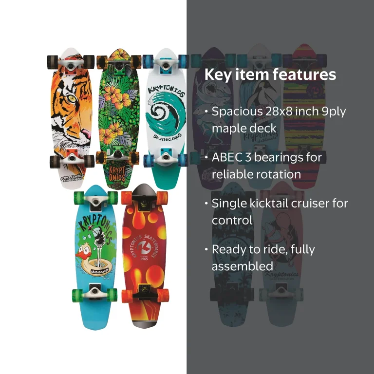 Kryptonics 28 In. Complete Cruiser Skateboard (28 In. x 8 In
