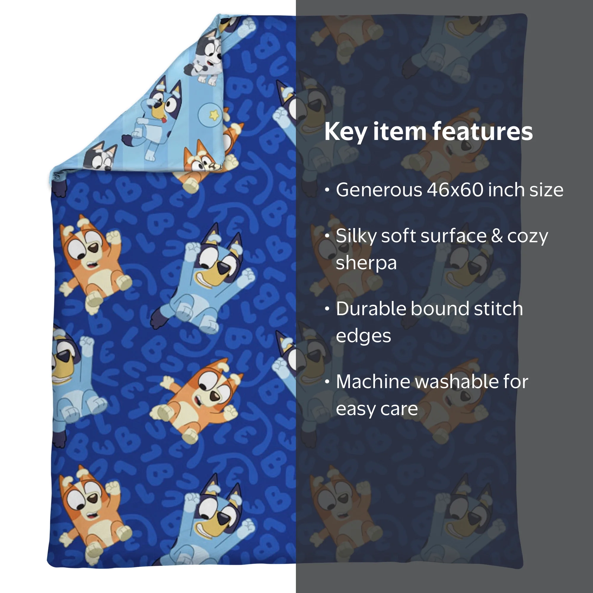 Bluey Kids Squishy Cloud Throw, 46 x 60 inches - Walmart.com