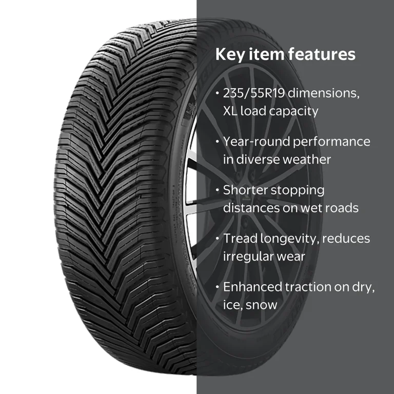 タイヤ・ホイール MICHELIN CROSSCLIMATE2 235/55R19 105H XL Michelin, All Weather Tire, 235/55R19 105V XL, SUV/Crossover