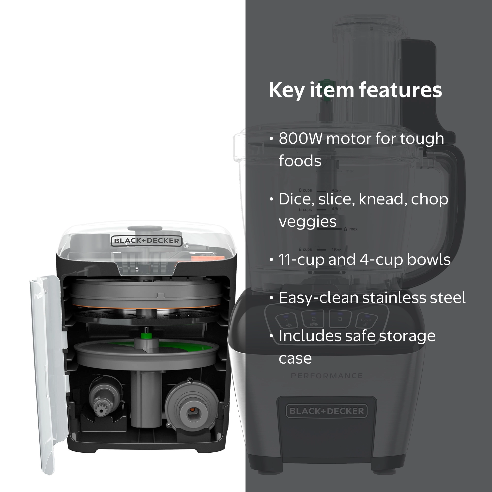 BLACK+DECKER 11-Cup Dicing and Slicing Performance Food Processor