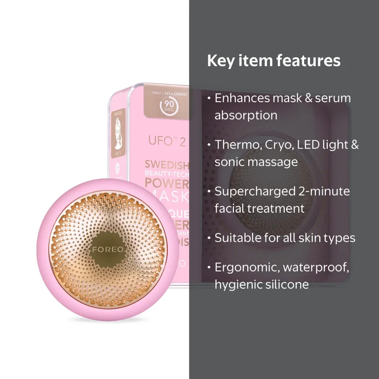 FOREO UFO 2 Supercharged 2-minute Full Facial Skincare Device for