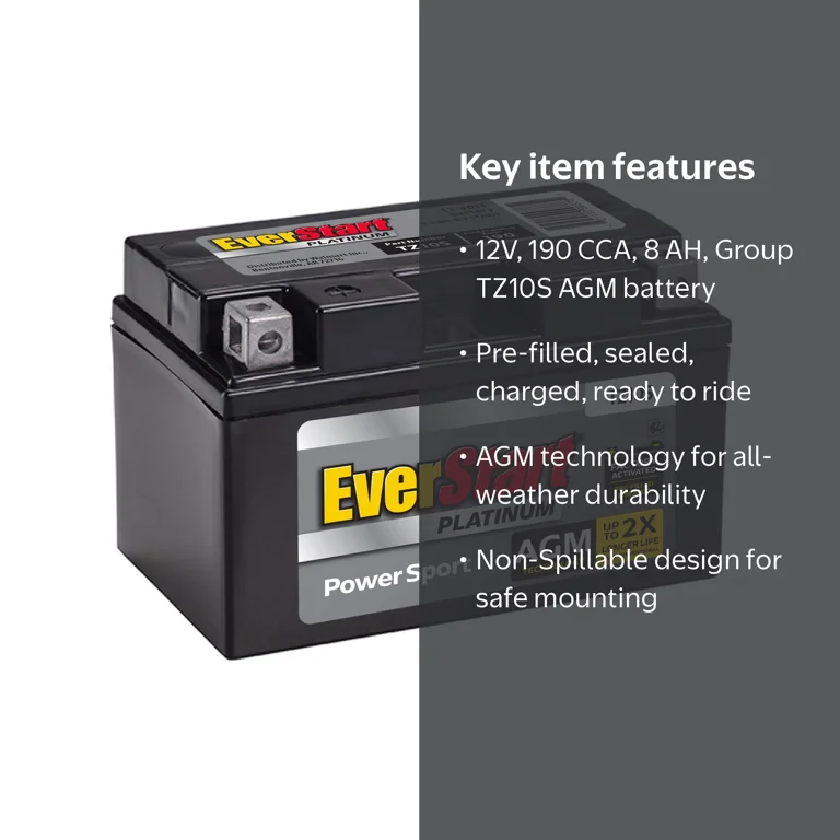 EverStart, Powersport Battery, YTZ14S, 190 CCA, Group Size TZ10S