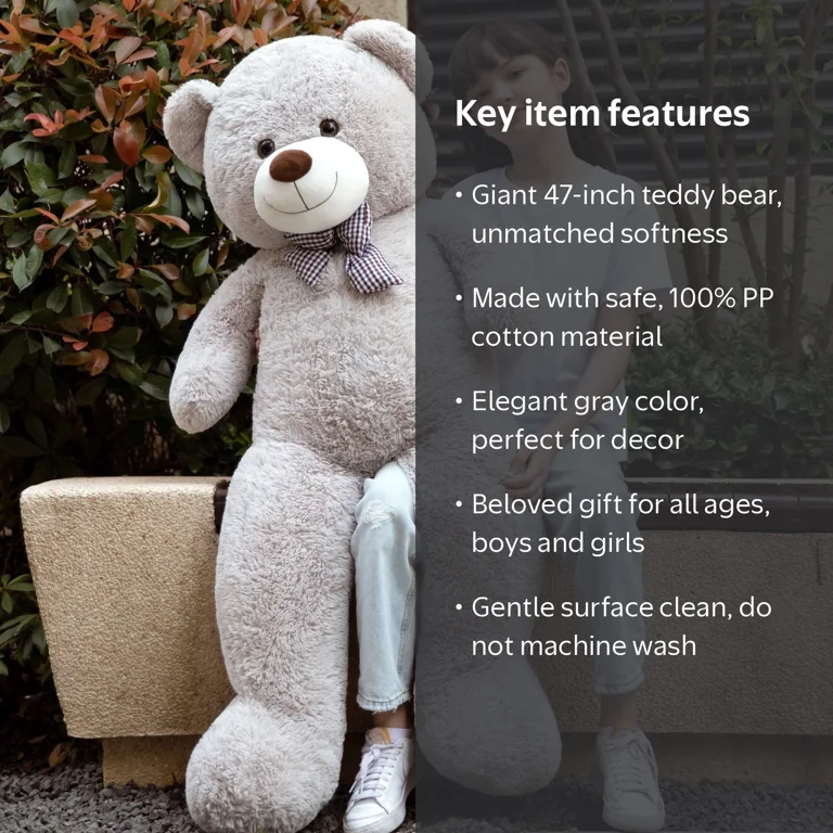 Free Shipping! MorisMos Giant Teddy Bear 4ft Plush Stuffed Animal