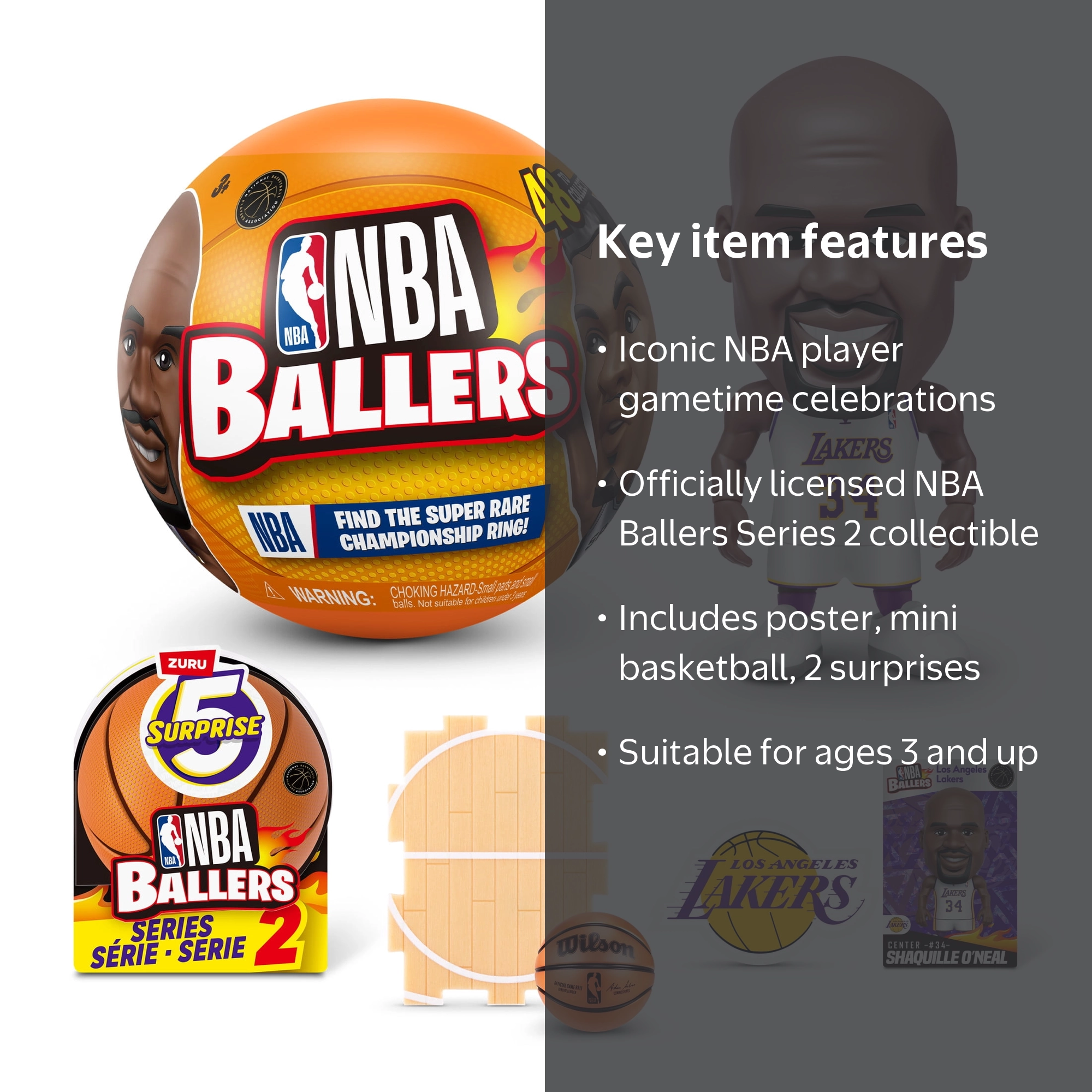 BALLERS, 5 Surprise NBA Ballers Series 2 Collectible Capsule