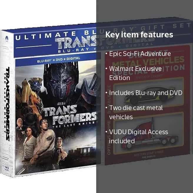 Transformers: The Last Knight (Walmart Exclusive) (Blu-ray+ DVD +