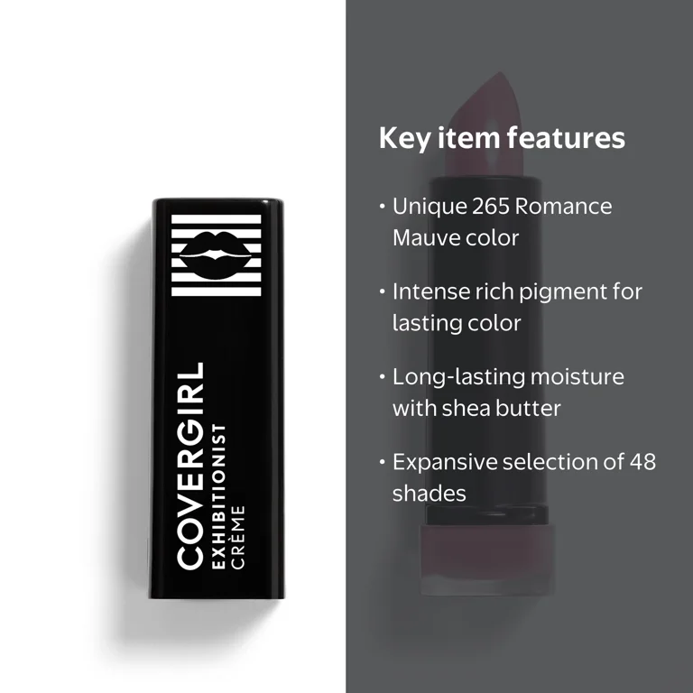 COVERGIRL Exhibitionist Cream Lipstick 265 Romance Mauve - Walmart.com