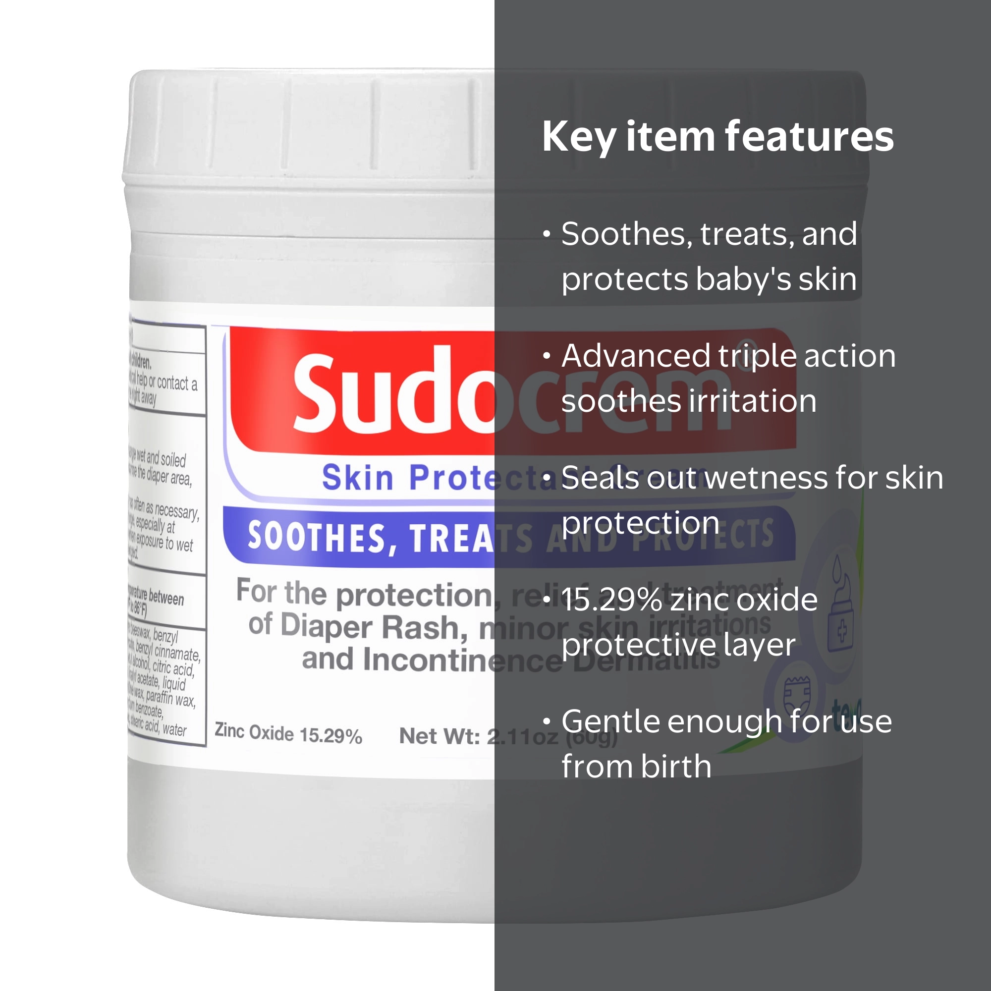 Sudocrem Skin Protectant Cream - Diaper Rash Cream – Soothes