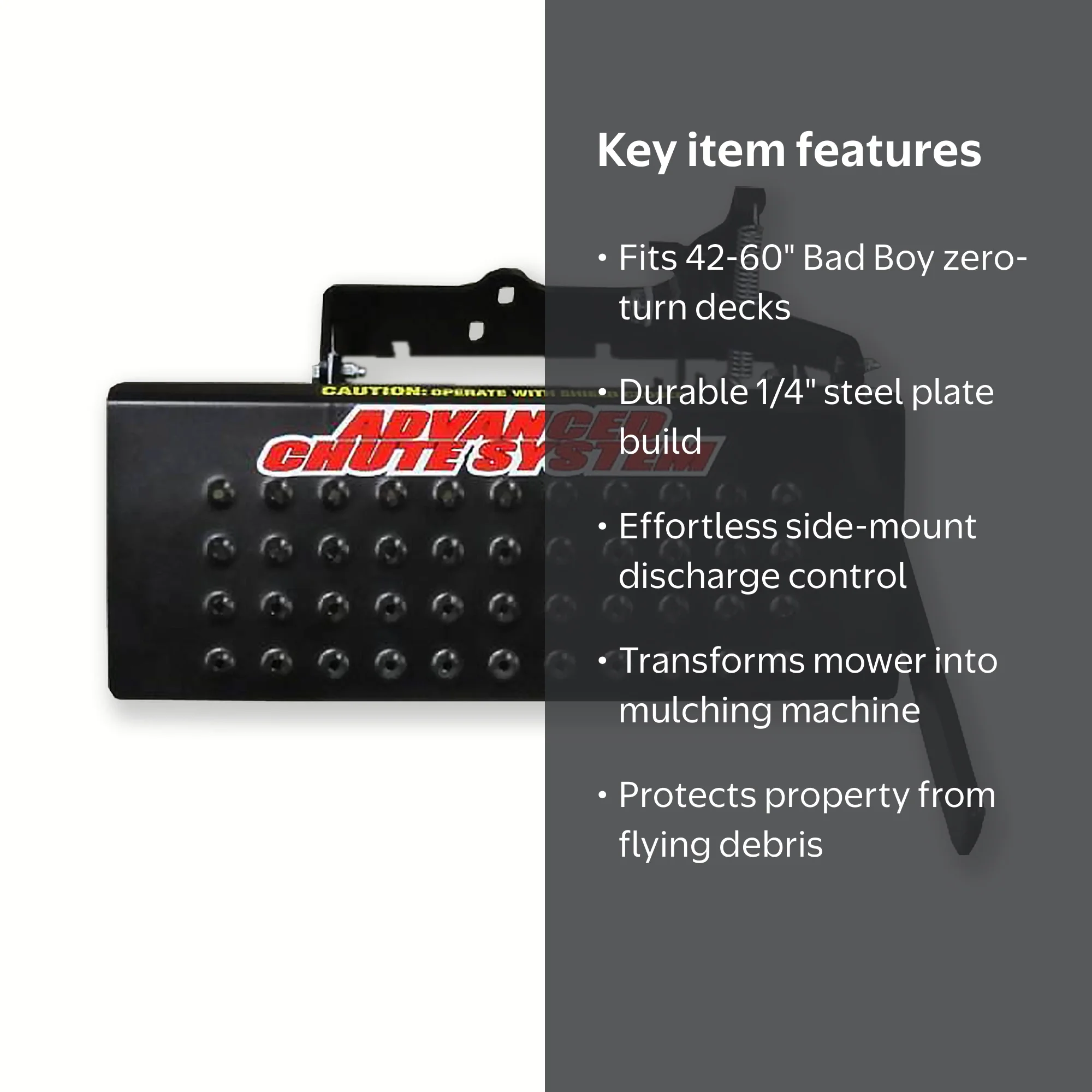 Genuine OEM Bad Boy Advanced Chute System ACS6000 for MZ, Magnum