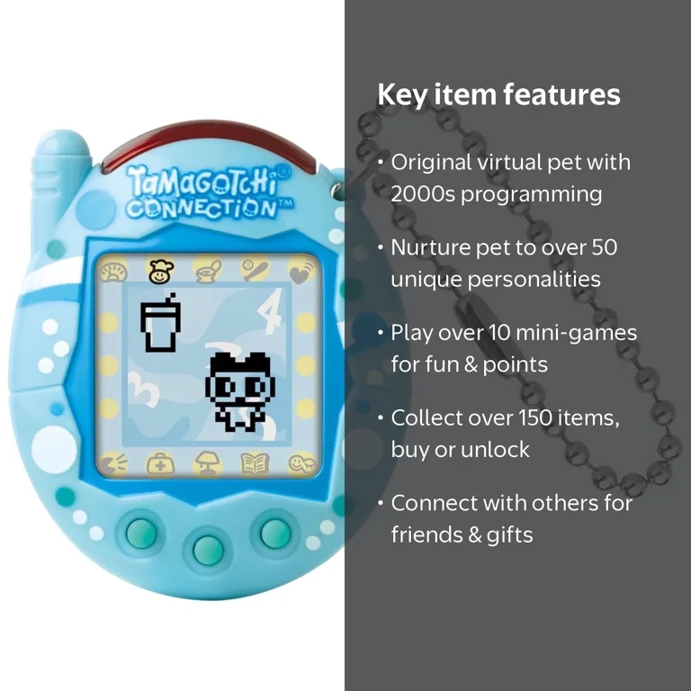 Tamagotchi, Virtual Pet Connection, Blue Bubbles Shell - Walmart.com