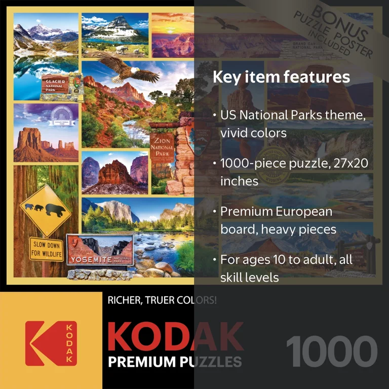 Cra-Z-Art Kodak 1000-Piece US National Parks Jigsaw Puzzle