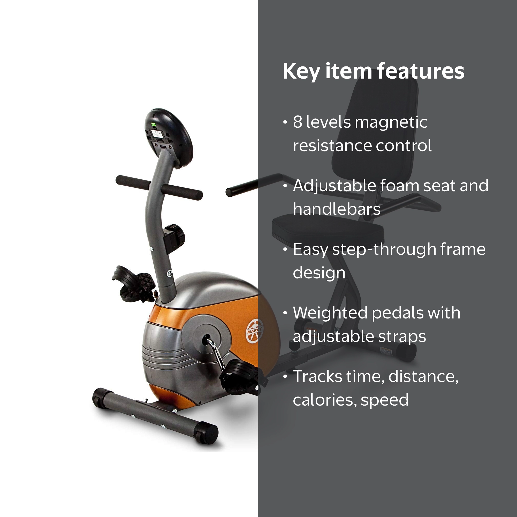 Marcy ME709 Fitness Cardio Trainer Recumbent Magnetic Exercise