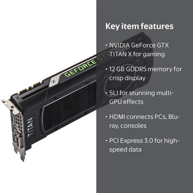 Asus NVIDIA GeForce GTX TITAN X Graphic Card, 12 GB GDDR5