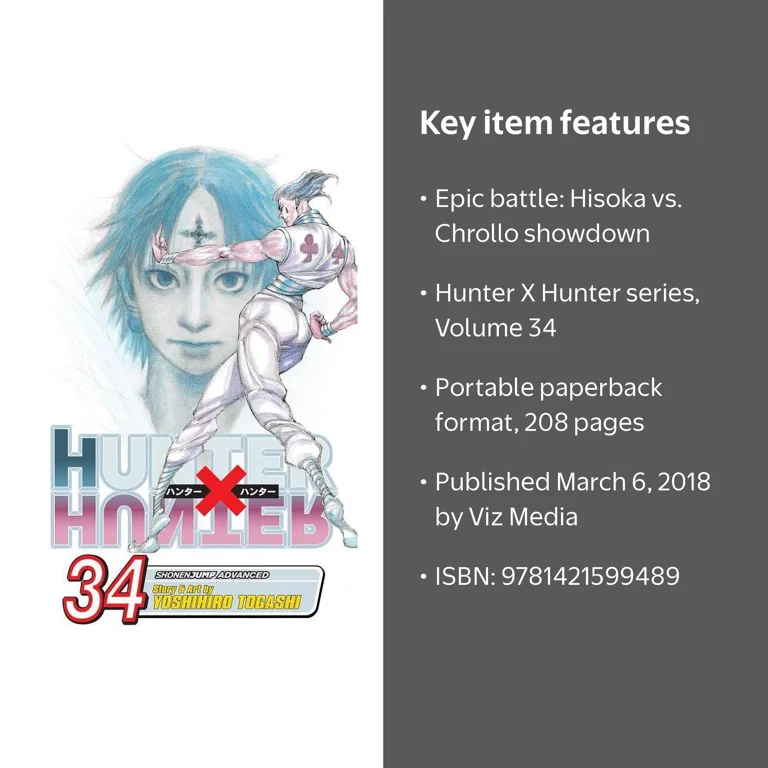 Hunter X Hunter, Vol. 34: Battle to the Death, Paperback - Walmart.com