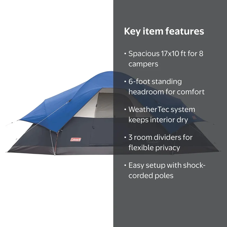 Free Shipping! Coleman Red Canyon 8-Person Dome Outdoor Camping