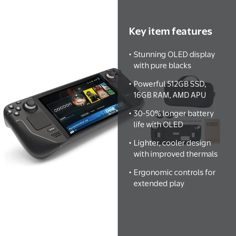 Valve Steam Deck 512GB Handheld Gaming Console with Carring case