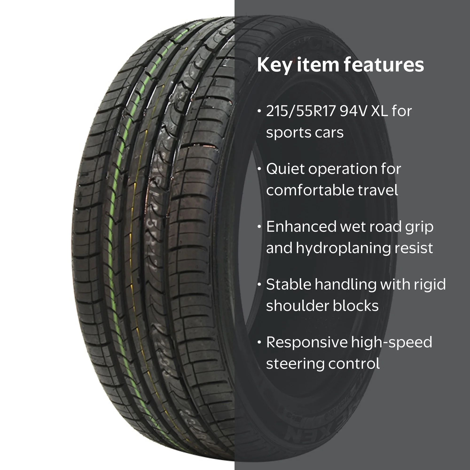 Nexen CP672 All Season Tire, 215/55R17 94V XL, Ideal for Sports