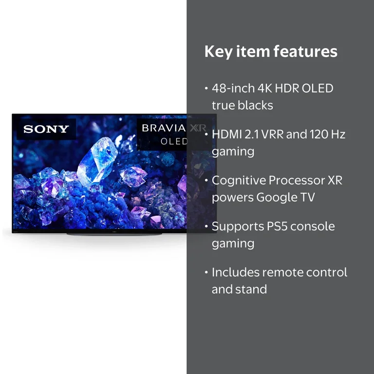 Sony, 48‚Äù Class A90K 4K HDR OLED TV with Google TV XR48A90K