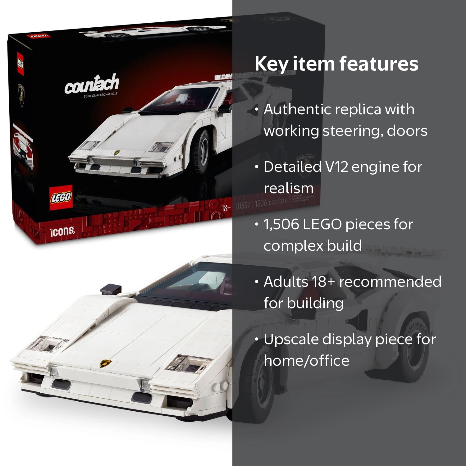 LEGO, Model Car Kit, 10337, Collectible Building Set for Adults
