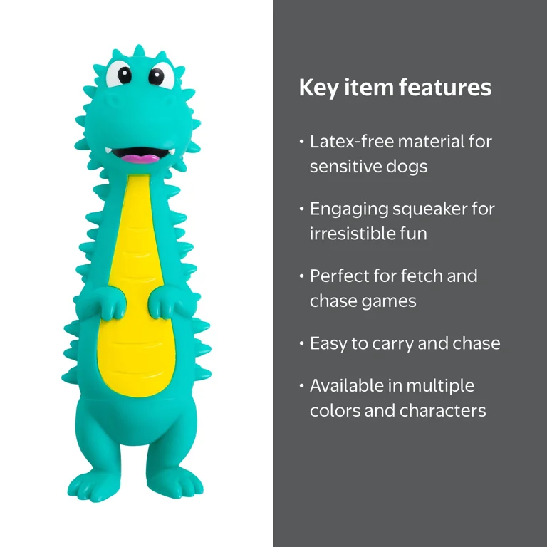 Outward Hound, Dog Toy, Squeaky Dino MD, Chase & Carry - Walmart.com