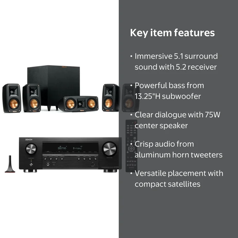 Klipsch Reference Theater Pack 5.1-Channel Surround Sound Stereo