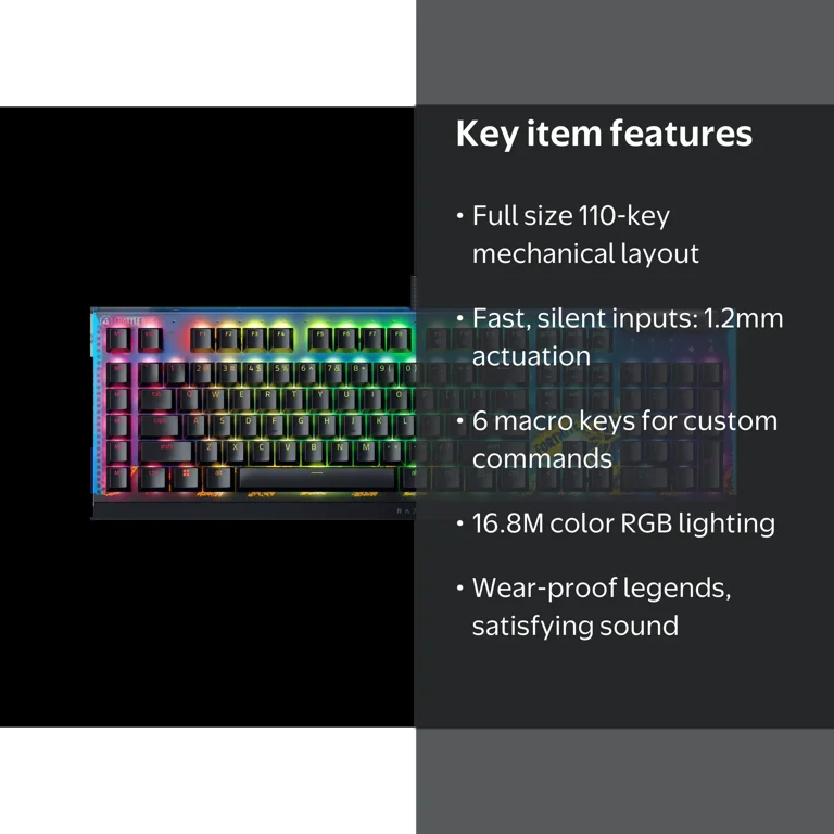 Razer BlackWidow V4 X Chroma RGB USB Gaming Keyboard, Fortnite