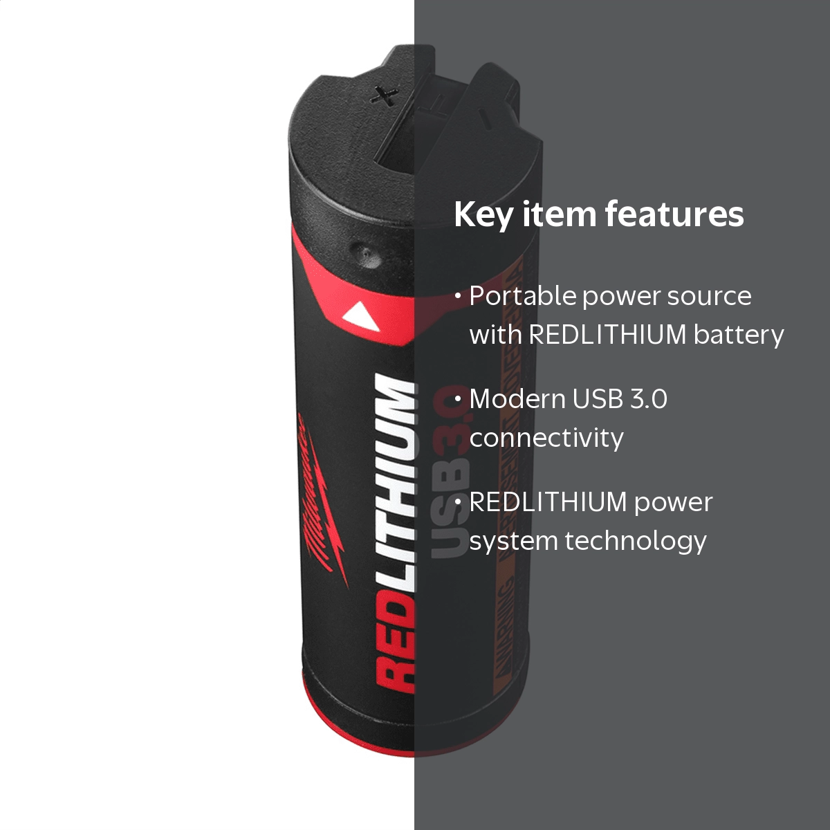 Milwaukee, REDLITHIUM USB 3.0 Battery with Use Case - Walmart.com