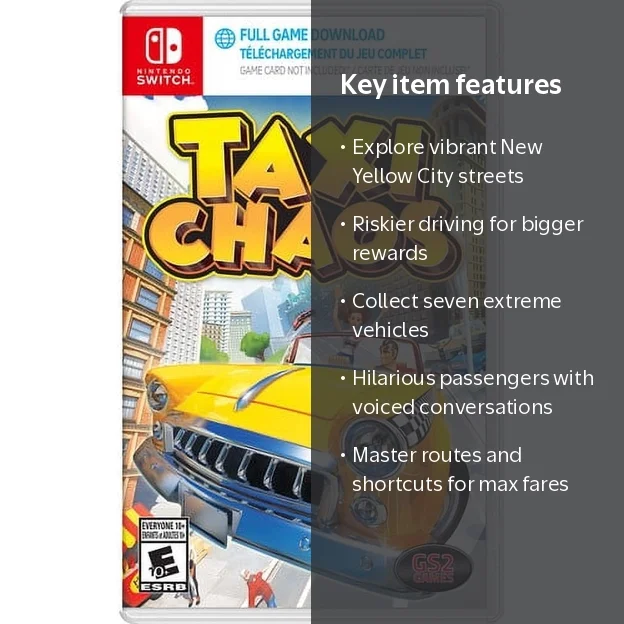Nintendo Switch Game - Taxi Chaos (Code in a Box) - Walmart.com