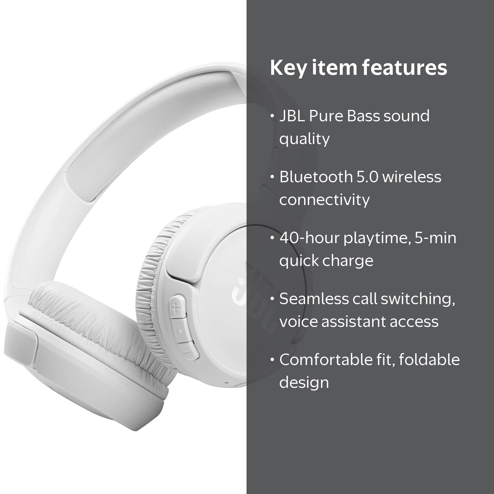 JBL, Headphones, Pure Bass, Wireless on-ear, 40H Battery - Walmart.com