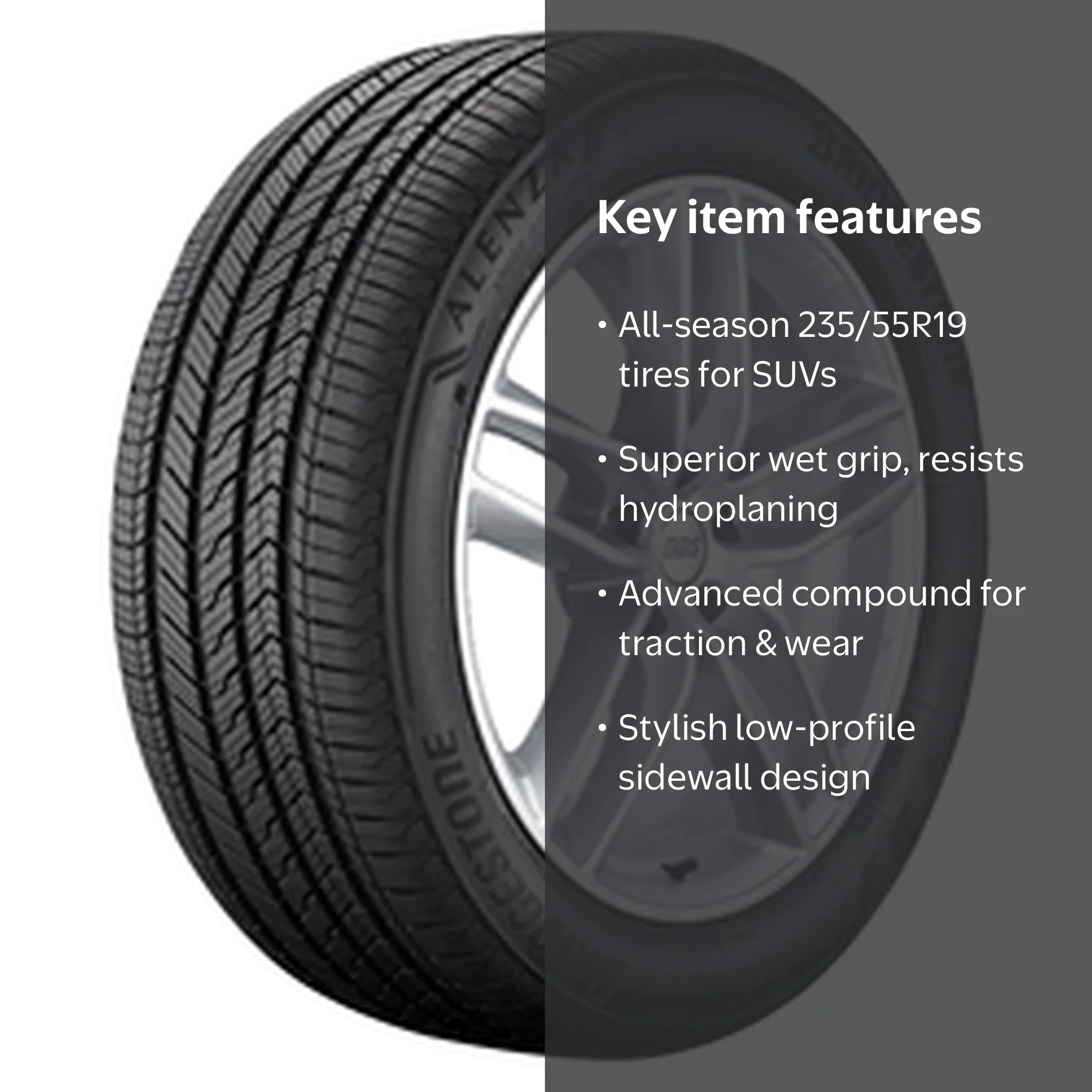 Bridgestone Alenza Sport A/S All Season 235/55R19 101V Tire