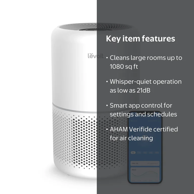 Levoit H13 Smart Plus Air Purifier, PlasmaPro 300S, for Rooms Up