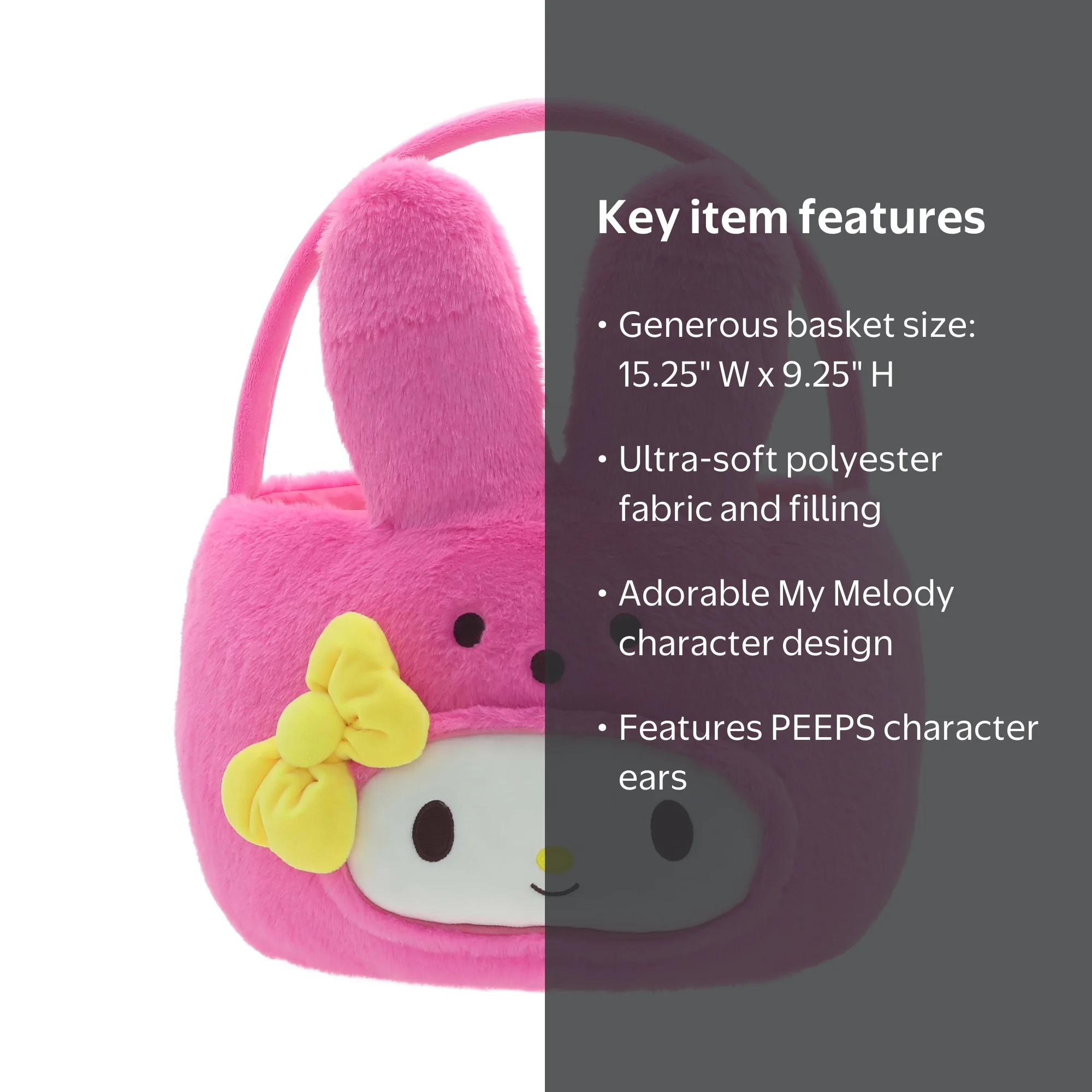 PEEPS® White Bunny Sanrio® My Melody™ Plush Easter Basket