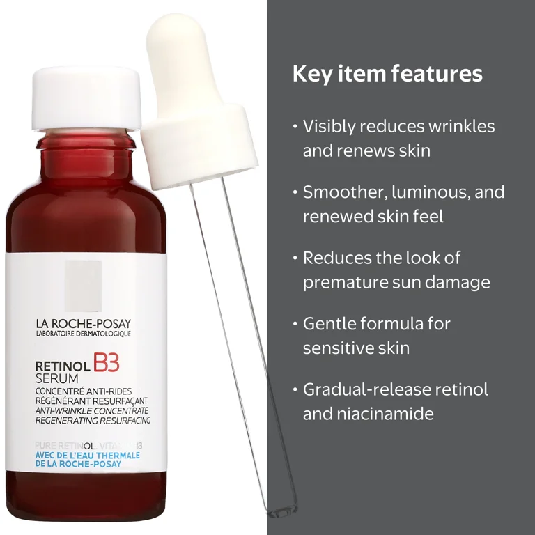 La Roche-Posay Pure Retinol Face Serum with Vitamin B3, 1.0 fl oz