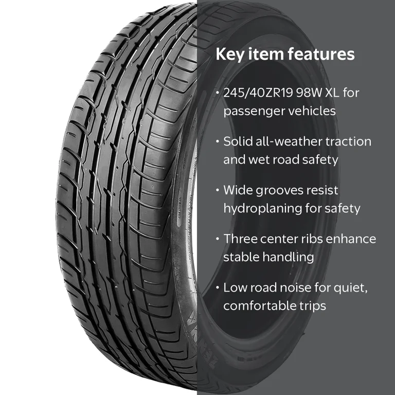 Free Shipping! Zenna All Season Passenger Tire 245/40ZR19 98W XL