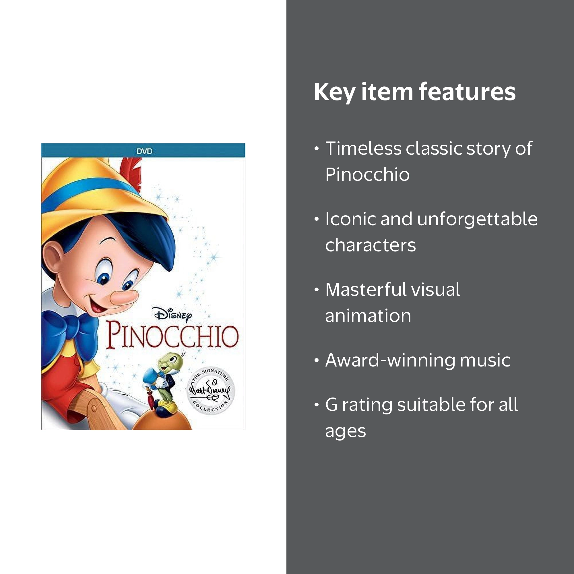 Walt Disney Pictures - Pinocchio [DIGITAL VIDEO DISC] - Walmart.com