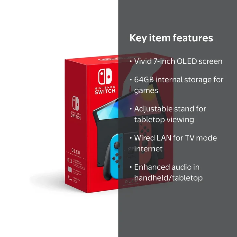 Nintendo Switch OLED Model Console Edition with Red & Blue Joy-Con