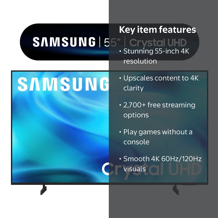 Samsung 55” Class U8000H Series Crystal UHD 4K UHD Samsung Vision