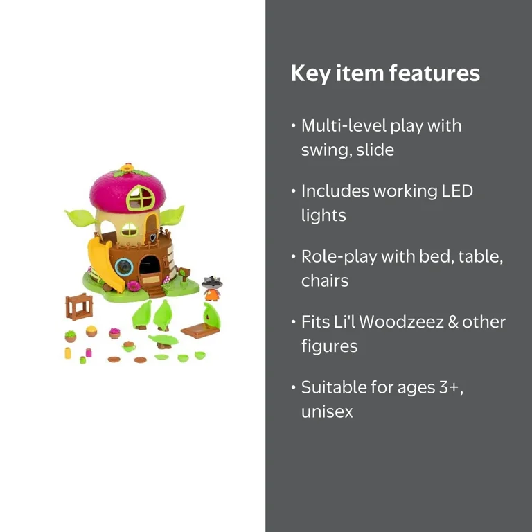 Li'l Woodzeez Deluxe Acorn Treehouse Family Playset with