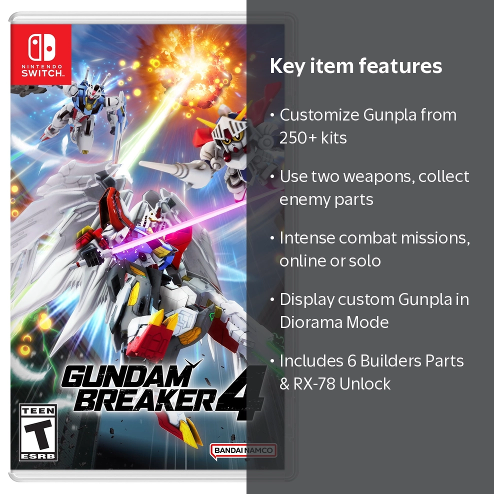 Bandai Namco, Gundam Breaker 4 Nintendo Switch Game, Loot Battle